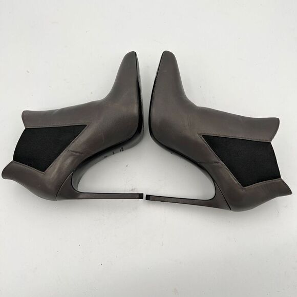 Saint Laurent Paris Women's Gray Leather Chelsea Boots Size 39 - Picture 7 of 12